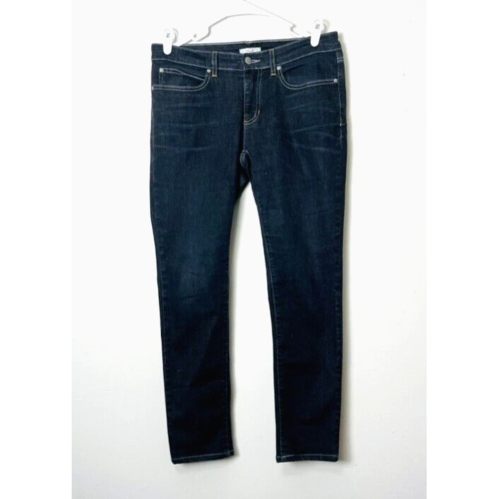 Eileen Fisher Dark‎ Wash Denim Jeans Slim Fit Classic Style Casual Everyday